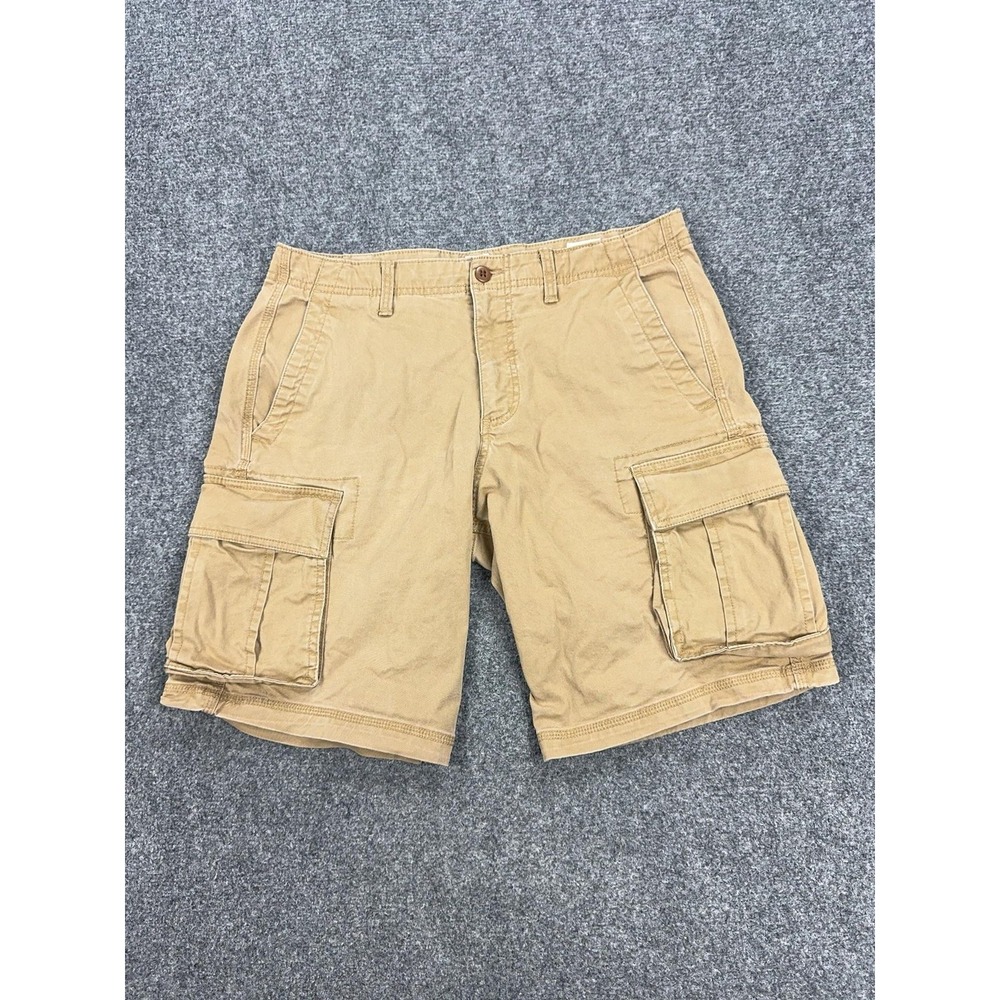 Gap Cargo Shorts Mens 32 Beige Cotton Spandex Stretch 11 Inseam Casual Summer